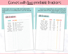Load image into Gallery viewer, Bill Payment Tracker Printable | Monthly Bill Organizer, Checklist & Calendar | Colorful Sky