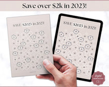 Load image into Gallery viewer, Save 2023 in 2023 Savings Tracker | 2k Savings Challenge Printable | Lux