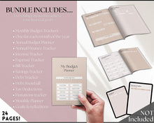 Load image into Gallery viewer, Savings Tracker BUNDLE | Income, Expenses, Savings & Bill Tracker Printables, Personal Finance Planner Binder | Lux