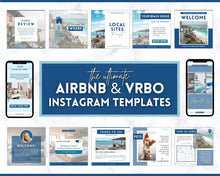 Load image into Gallery viewer, AIRBNB Instagram Templates | Editable Social Media Posts on Canva | Lovelo Navy