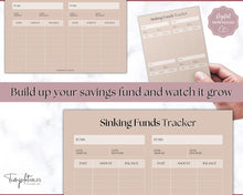 Load image into Gallery viewer, Sinking Funds Tracker BUNDLE | Printable Savings, Budget & Finance Trackers | Lux