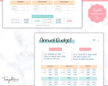 Load image into Gallery viewer, Annual Budget Tracker | Bill, Expenses, Income & Savings Tracker | Colorful Sky
