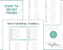 Load image into Gallery viewer, Tarot Card Trackers & Monthly Readings | Learn Tarot Card Readings, Tarot Spreads | Beginner Tarot Planner Workbook, Grimoire & Cheat Sheets | Blue