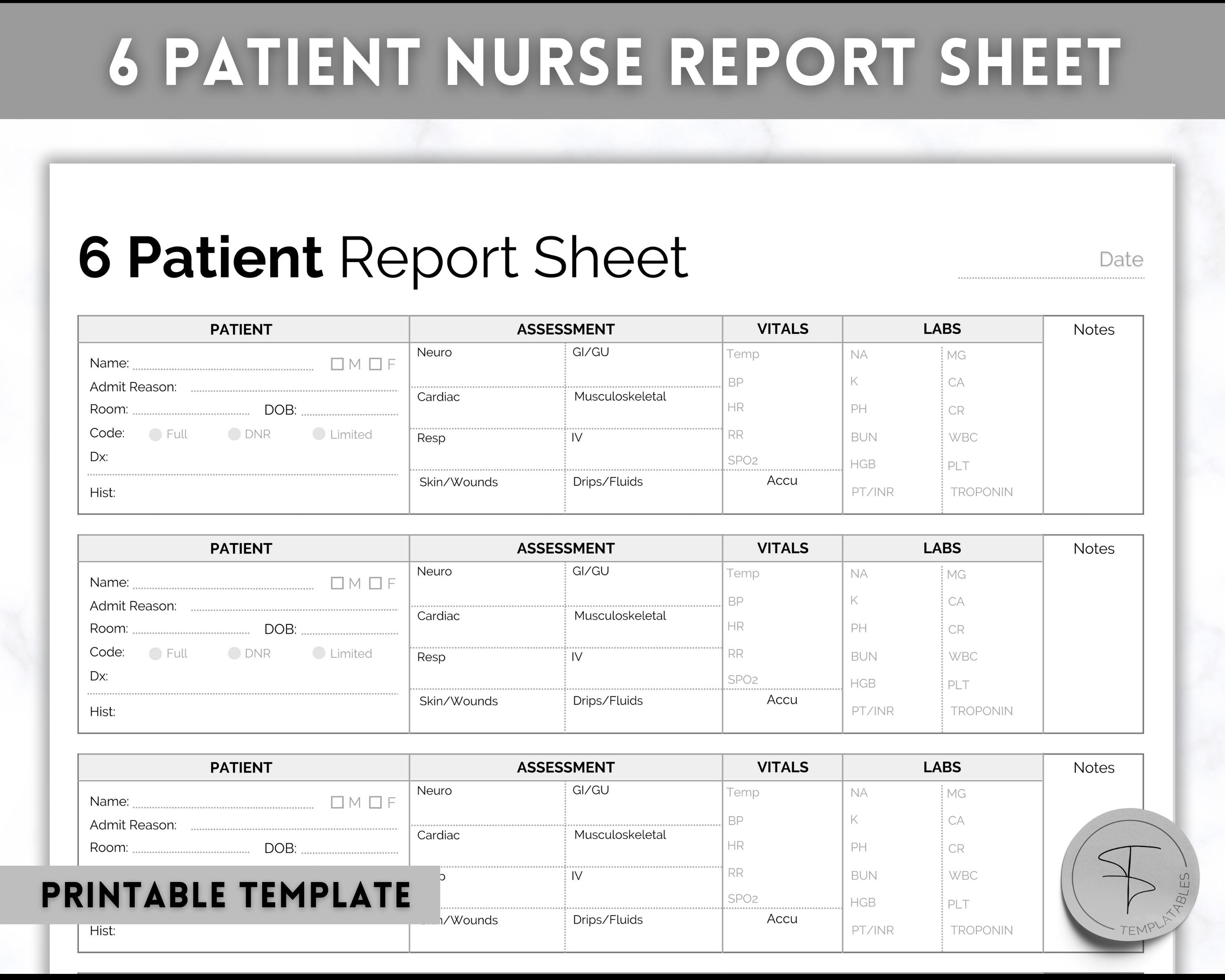 Nursing Report Template Nursing Report Template