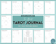 Load image into Gallery viewer, Tarot Card Trackers & Monthly Readings | Learn Tarot Card Readings, Tarot Spreads | Beginner Tarot Planner Workbook, Grimoire & Cheat Sheets | Blue