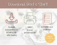 Load image into Gallery viewer, EDITABLE 75 SOFT Challenge Tracker | 75soft Printable Challenge, Fitness & Health Planner | Fall