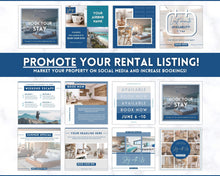 Load image into Gallery viewer, AIRBNB Instagram Templates | Editable Social Media Posts on Canva | Lovelo Navy