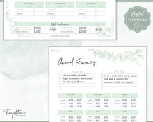 Load image into Gallery viewer, Annual Budget Tracker | Bill, Expenses, Income & Savings Tracker | Green Eucalyptus