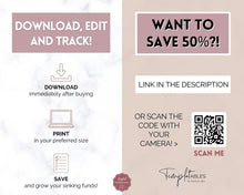 Load image into Gallery viewer, Sinking Funds Tracker BUNDLE | Printable Savings, Budget & Finance Trackers | Lux