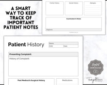 Load image into Gallery viewer, Patient History Sheet for Nursing School | Medical History Printable Report Sheet for Medical Students | Mono