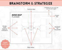Load image into Gallery viewer, Mind Map Printable Templates | Brain Dump & Brainstorm Study Guide Templates