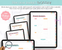 Load image into Gallery viewer, UNDATED Digital Budget Planner for GoodNotes | Digital iPad Finance Planner | Colorful Sky