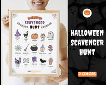 Load image into Gallery viewer, Kids Halloween Scavenger Hunt Printable Party Game | Halloween Treasure Hunt, Trick or Treat Alternative Activites