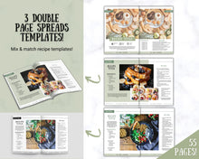 Load image into Gallery viewer, Recipe Cookbook Template | Editable Canva Digital eBook | Farmhouse Green