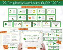 Load image into Gallery viewer, St Patricks Day Scavenger Hunt Printable Game | Kids Leprechaun Tresure Hunt Game for St Patricks Day | Pot of Gold