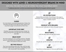 Load image into Gallery viewer, ADHD Daily Planner for Adults - Made for Neurodivergent Brains | Mono