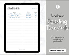 Load image into Gallery viewer, FREE - Reading Log Printable for Kids | Reading List, Summer Reading Challenge, Reading Journal & Book Tracker | Mono