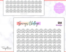 Load image into Gallery viewer, 5k Envelope Challenge, 5000 Savings Tracker Printable, 100 Envelopes Save, Budget Cash Envelope, 100 day challenge, Money Saving Finance | Pastel Rainbow