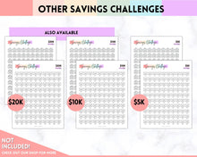 Load image into Gallery viewer, 5k Envelope Challenge, 5000 Savings Tracker Printable, 100 Envelopes Save, Budget Cash Envelope, 100 day challenge, Money Saving Finance | Pastel Rainbow