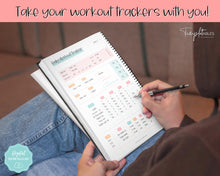 Load image into Gallery viewer, Workout Tracker BUNDLE | Fitness, Exercise & Weight loss Planner | Colorful Sky