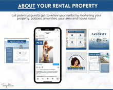 Load image into Gallery viewer, AIRBNB Instagram Templates | Editable Social Media Posts on Canva | Lovelo Navy