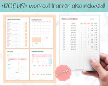 Load image into Gallery viewer, Workout Tracker BUNDLE | Fitness, Exercise & Weight loss Planner | Colorful Sky