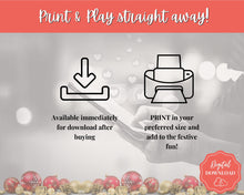 Load image into Gallery viewer, Christmas Roll The Dice Game | Holiday Xmas Party Game Printables for the Family | Green