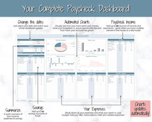 Load image into Gallery viewer, Budget by Paycheck Google Sheets Spreadsheet | Biweekly Zero Based Budget Tracker | Blue
