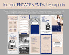 Load image into Gallery viewer, 65 REAL ESTATE Instagram Story Templates. Editable Realtor Canva Template Pack. Instagram Square Posts. Marketing Graphics, Social Media IG