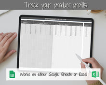 Load image into Gallery viewer, Etsy Fee and Profit Calculator | Pricing Spreadsheet for Small Business & Etsy Sellers | Mono