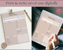Load image into Gallery viewer, Nanny Schedule, Notes & Report Template for Baby | Babysitter Info Hiring Guide, Nanny Checklist & Planner, Baby Daily Log | Lux