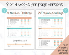 Load image into Gallery viewer, EDITABLE 75 MEDIUM Challenge Tracker | 75medium Printable Challenge, Fitness & Health Planner | Summer