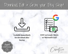 Load image into Gallery viewer, Etsy Fee and Profit Calculator | Pricing Spreadsheet for Small Business & Etsy Sellers | Mono