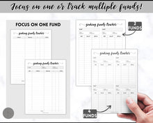 Load image into Gallery viewer, Sinking Funds Tracker BUNDLE | Printable Savings, Budget & Finance Trackers | Mono Swash