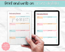 Load image into Gallery viewer, Packaging Planner Template Printable | Digital Small Business Product Planner | Colorful Sky