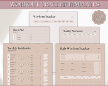 Load image into Gallery viewer, Workout Tracker BUNDLE | Fitness, Exercise & Weight loss Planner | Lux