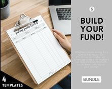 Load image into Gallery viewer, Sinking Funds Tracker BUNDLE | Printable Savings, Budget & Finance Trackers | Mono Swash