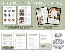 Load image into Gallery viewer, Recipe Cookbook Template | Editable Canva Digital eBook | Farmhouse Green