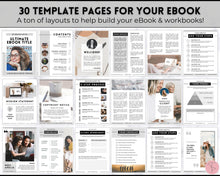 Load image into Gallery viewer, 30+ eBook Essentials Template Canva | Workbook, Worksheets & Lead Magnet for Coaches & Bloggers | Brit Mono