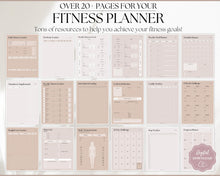 Load image into Gallery viewer, Fitness Planner Ultimate Bundle | Weight Loss, Workout, Fitness, Wellnes & Health, Meal Planner, Self Care, Habit Tracker | Lux