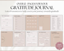 Load image into Gallery viewer, Gratitude Journal Printable Bundle | Mindfulness Log, Gratitude Template, Self Care & Wellness Planner | Lux