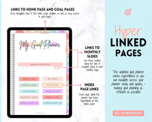 Load image into Gallery viewer, Digital GOAL Planner | GoodNotes Goals Tracker, SMART Goal Setting, Vision Board, UNDATED iPad Goal Journal | Pastel Rainbow