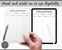 Load image into Gallery viewer, Sinking Funds Tracker BUNDLE | Printable Savings, Budget & Finance Trackers | Mono Swash
