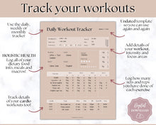 Load image into Gallery viewer, Workout Tracker BUNDLE | Fitness, Exercise & Weight loss Planner | Lux
