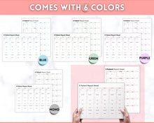 Load image into Gallery viewer, 6 Patient Nurse Report Sheet to Organize your Shifts | Nurse Brain Sheet, ICU Nurse Report Patient Assessment Template | Pink