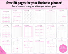 Load image into Gallery viewer, Small Business Planner Printable BUNDLE | Ultimate Business Tracker for Entrepreneur & Business Owners | Brit Pink