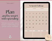 Load image into Gallery viewer, No Spend Challenge BUNDLE | Printable 30 day, 60 day, 90 day Savings Challenge & Monthly Spending Tracker | Lux