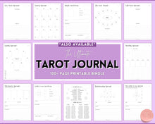 Load image into Gallery viewer, Tarot Cheat Sheet Printable |  Learn Tarot Card Readings for Beginners, Tarot Spreads, Upright & Reverse meanings | Sky Purple