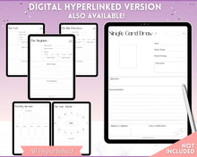 Load image into Gallery viewer, Tarot Cheat Sheet Printable |  Learn Tarot Card Readings for Beginners, Tarot Spreads, Upright & Reverse meanings | Sky Purple