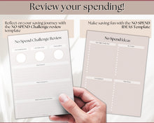 Load image into Gallery viewer, No Spend Challenge BUNDLE | Printable 30 day, 60 day, 90 day Savings Challenge & Monthly Spending Tracker | Lux